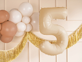 Ballon Mylar Chiffre ''5'', 72cm, beige