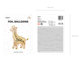 Ballon en Mylar Girafe, 100x120 cm, mélange