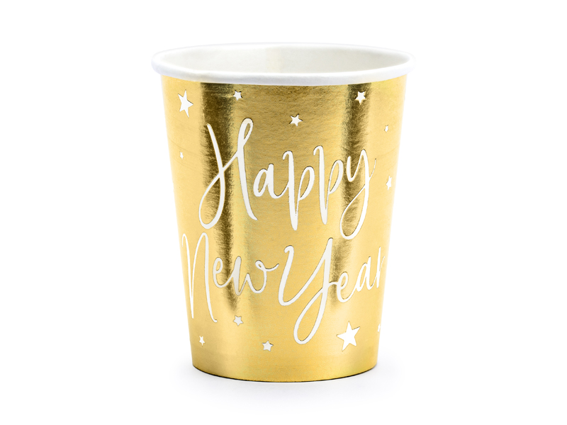 Muggar – Happy New Year – guld – 220ml – 6-pack