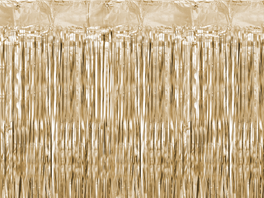Party curtain, gold, 90x250cm