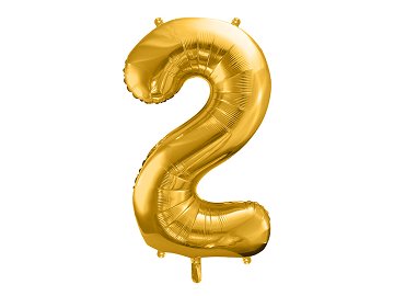 Foil Balloon Number ''2'', 86cm, gold