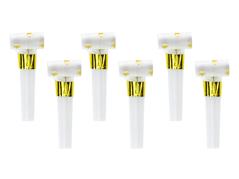 Visselpipa – vit – 6-pack