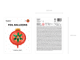 Ballon en Mylar Boule de Noël, 45x45cm, mélange