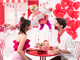 Banner Valentines Day, 150x13 cm, mix