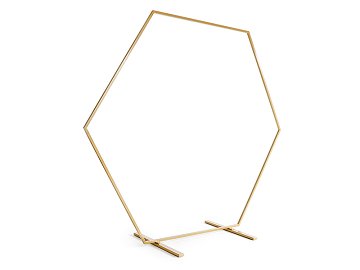 Hexagon backdrop stand, gold, 2m