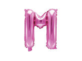 Ballon Mylar Lettre ''M'', 35cm, rose foncé