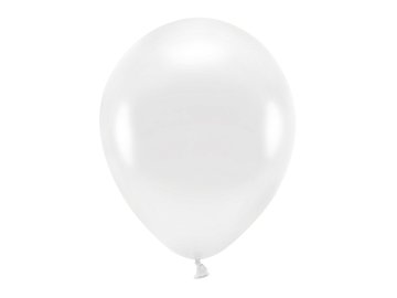 Balony Eco 30cm metalizowane, biały (1 op. / 100 szt.)