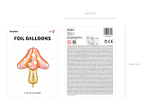 Foil balloon Mushroom, 66x75cm, mix