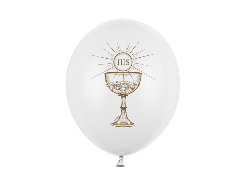 Latexballong – Kommunion (IHS) – pastell – 30 cm