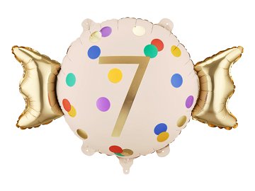 Foil balloon Candy ''7'', 61x37 cm, mix