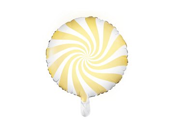 Ballon Mylar Bonbon, 35cm, jaune vif