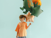 Foil balloon set Dinosaur Happy Birthday, mix (1 pkt / 5 pc.)