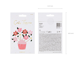 Cake toppers Flowers, mix, 13-14.5 cm. (1 pkt / 8 pc.)
