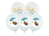 Balloons 30 cm, Baby boy, mix (1 pkt / 6 pc.)