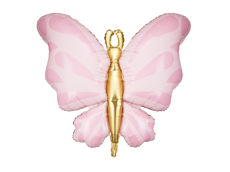 Folieballong – Fjäril – rosa – 69x69 cm