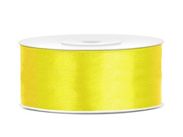 Tasiemka satynowa, żółty, 25mm/25m (1 szt. / 25 mb.)