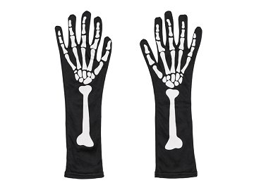 Glow in the Dark Gloves, black, size S/M