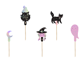 Cupcake toppers Halloween, 14 cm, mix (1 pkt / 6 pc.)
