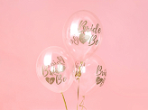 Balony 30cm, Bride to be, Crystal Clear (1 op. / 50 szt.)