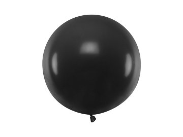 Ballon rond 60 cm, Noir Pastel