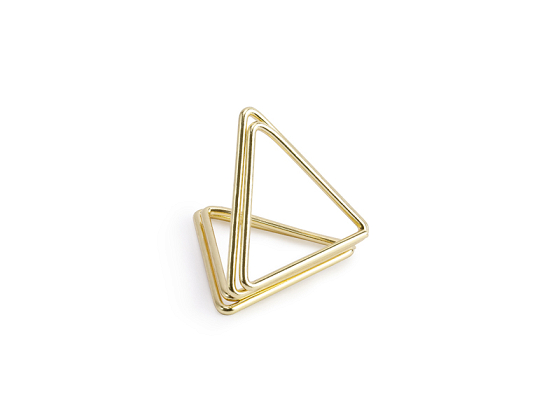 Porte-cartes Triangles, or, 2,3cm (1 pqt. / 10 pc.)