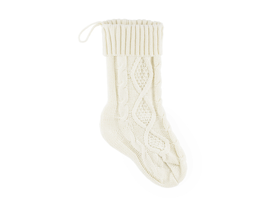 Chaussettes de Noël décoratif, blanc fracturé, 15.5x34cm