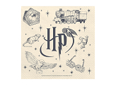 Serwetki Harry Potter, 33x33 cm, beżowe (1 op. / 20 szt.)