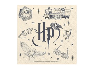 Serwetki Harry Potter, 33x33 cm, beżowe (1 op. / 20 szt.)