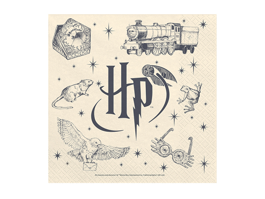 Serwetki Harry Potter, 33x33 cm, beżowe (1 op. / 20 szt.)