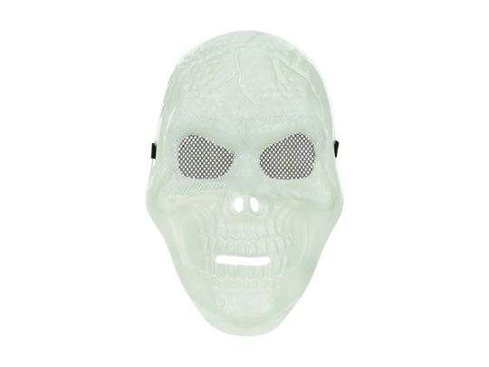 Glow in the dark Skull mask, 17x27cm, mix