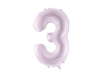 Foil Balloon Number ''3'', 72cm, purple