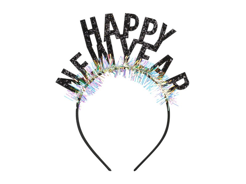 Tiara – Happy New Year – svart – 15.5x20.5 cm
