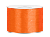 Satinband, orange, 50mm/25m