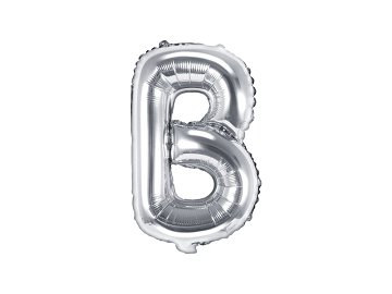 Ballon Mylar lettre ''B'', 35cm, argenté