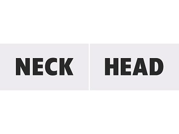Pappschilder Head & Neck (1 VPE / 2 Stk.)