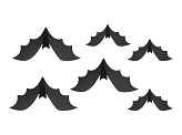 Paper decoration Bats, 19-29 cm, black (1 pkt / 6 pc.)