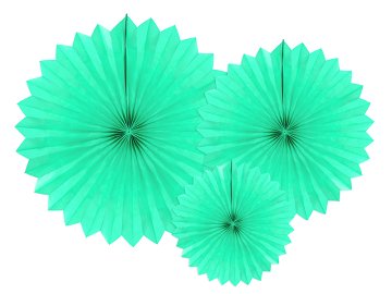 Tissue fan, light mint, 20-40cm (1 pkt / 3 pc.)