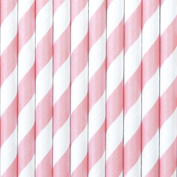 Sugrör – ljusrosa – 19.5 cm – 10-pack