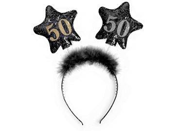 Headband with stars 50, black