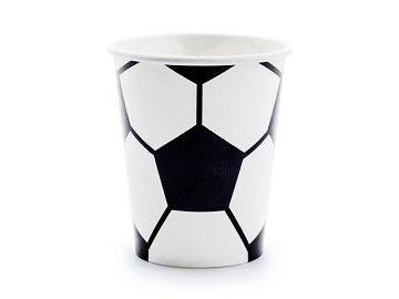 Paper cups Football, mix, 220ml (1 pkt / 6 pc.)