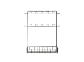 Metal Display Unit with Basket without Filling