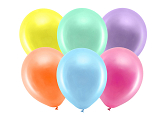 Ballons Rainbow 30 cm métallisés, mélange (1 pqt. / 10 pc.)