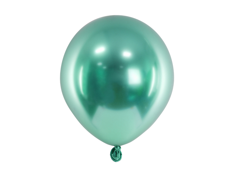 Latexballong Glossy – flaskgrön – 12 cm