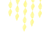 Guirlande de crêpe - Pampilles, jaune, 3m