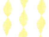 Quasten-Girlande aus Krepppapier, gelb, 3m
