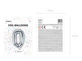 Foil Balloon Letter ''O'', 35cm, silver