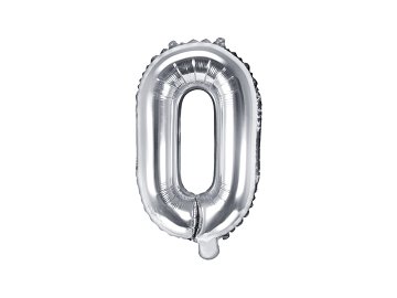 Balon foliowy Litera ''O'', 35cm, srebrny