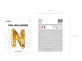 Foil Balloon Letter ''N'', 35cm, gold