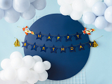 Banner Happy Birthday Airplanes, 2.5 m, mix