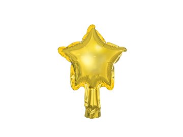 Folienballons Stern, 12cm, gold (1 VPE / 25 Stk.)